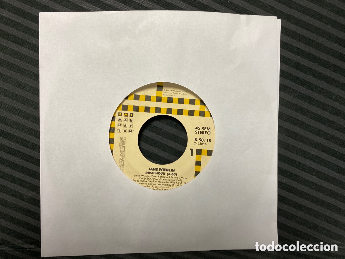 Discos de vinilo: Jane Wiedlin - Rush Hour (7&rdquo;, Single) ED. USA - Foto 1
