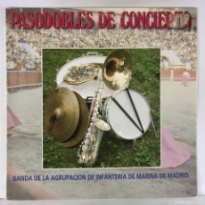 Discos de vinilo: BANDA AGRUPACIÓN DE INFANTERÍA DE MARINA MADRID ● PASODOBLES DE CONCIERTO ● VINYL, LP, ALBUM 1986. Lote 378854689