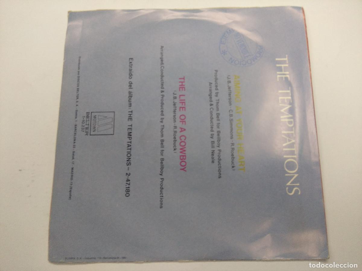 Discos de vinilo: THE TEMPTATIONS/AIMING AT YOUR HEART/SINGLE. - Foto 3