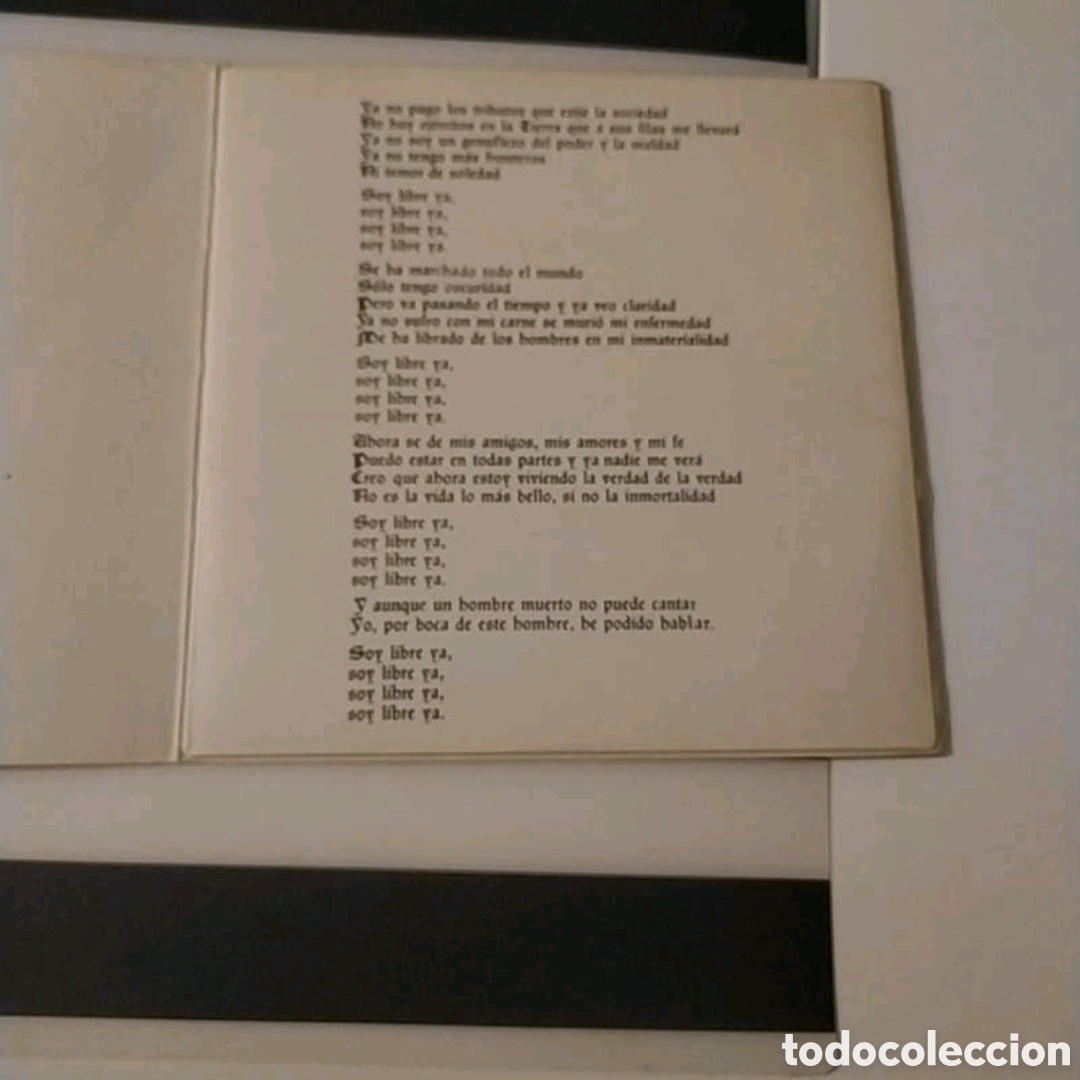 Discos de vinilo: Single Luis Aguil&eacute;. Soy libre ya / Monasterio del Escorial - Foto 4