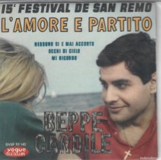 Discos de vinilo: EP BEPPE CARDILE L'AMORE E' PARTITO LABEL VOGUE FRANCE + 3 SANREMO 1965. Lote 379136744