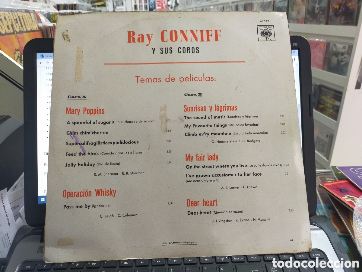 Discos de vinilo: Ray conniff LP Mary Poppins 1966 - Foto 2
