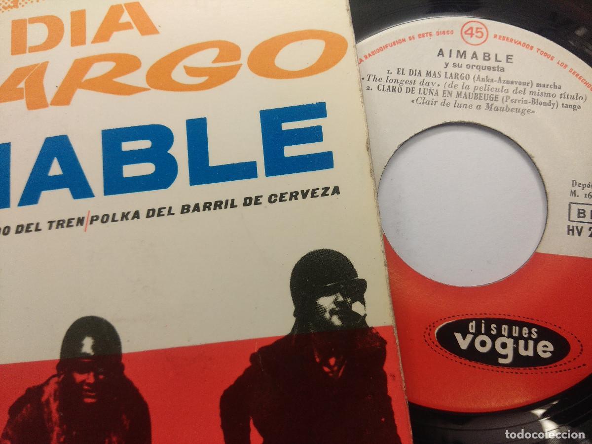 Discos de vinilo: AIMABLE/EL DIA MAS LARGO/SINGLE. - Foto 2