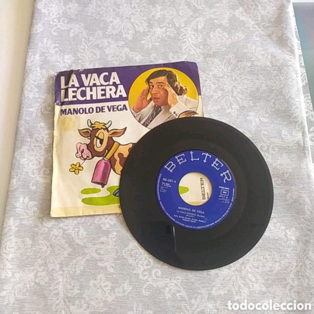 Discos de vinilo: Single Manolo de Vega. La vaca lechera - Foto 3