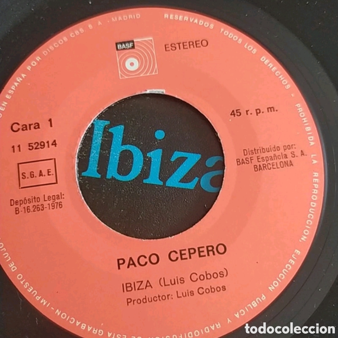 Discos de vinilo: Single Paco Cepero. Ibiza / Azabache - Foto 3