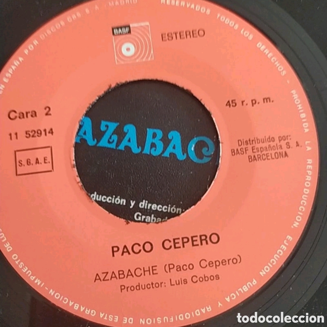 Discos de vinilo: Single Paco Cepero. Ibiza / Azabache - Foto 4