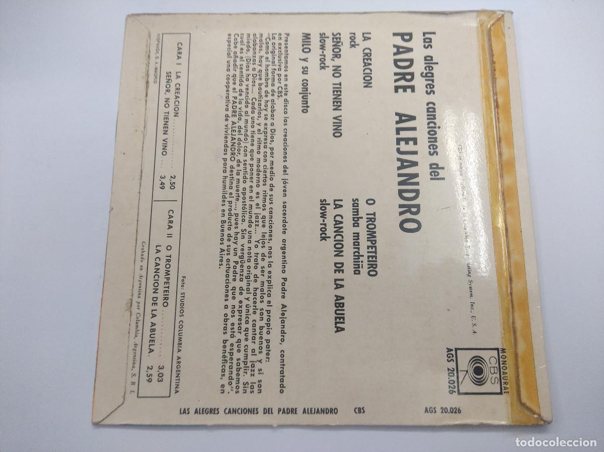 Discos de vinilo: LAS ALEGRES CANCIONES DEL PADRE ALEJANDRO/LA CREACION/SINGLE. - Foto 3