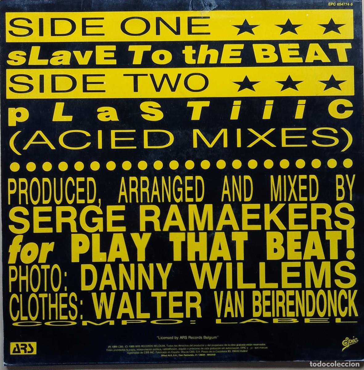 Discos de vinilo: Plastic &lrm;&ndash; Slave To The Beat -MAXI 1989 - Foto 2