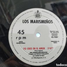 Discos de vinilo: LOS MARISMEÑOS - YO CREO EN EL AMOR / SPACE - TANGO IN SPACE MAXI PROMOCIONAL 1978 ESPAÑA. Lote 379688459