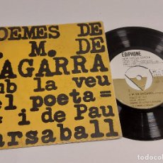 Discos de vinilo: J.M. DE SAGARRA / PAU GARSABALL / EP GATEFOLD-EDIPHONE-EDIGSA-1962 / MBC. ***/***. Lote 379696699