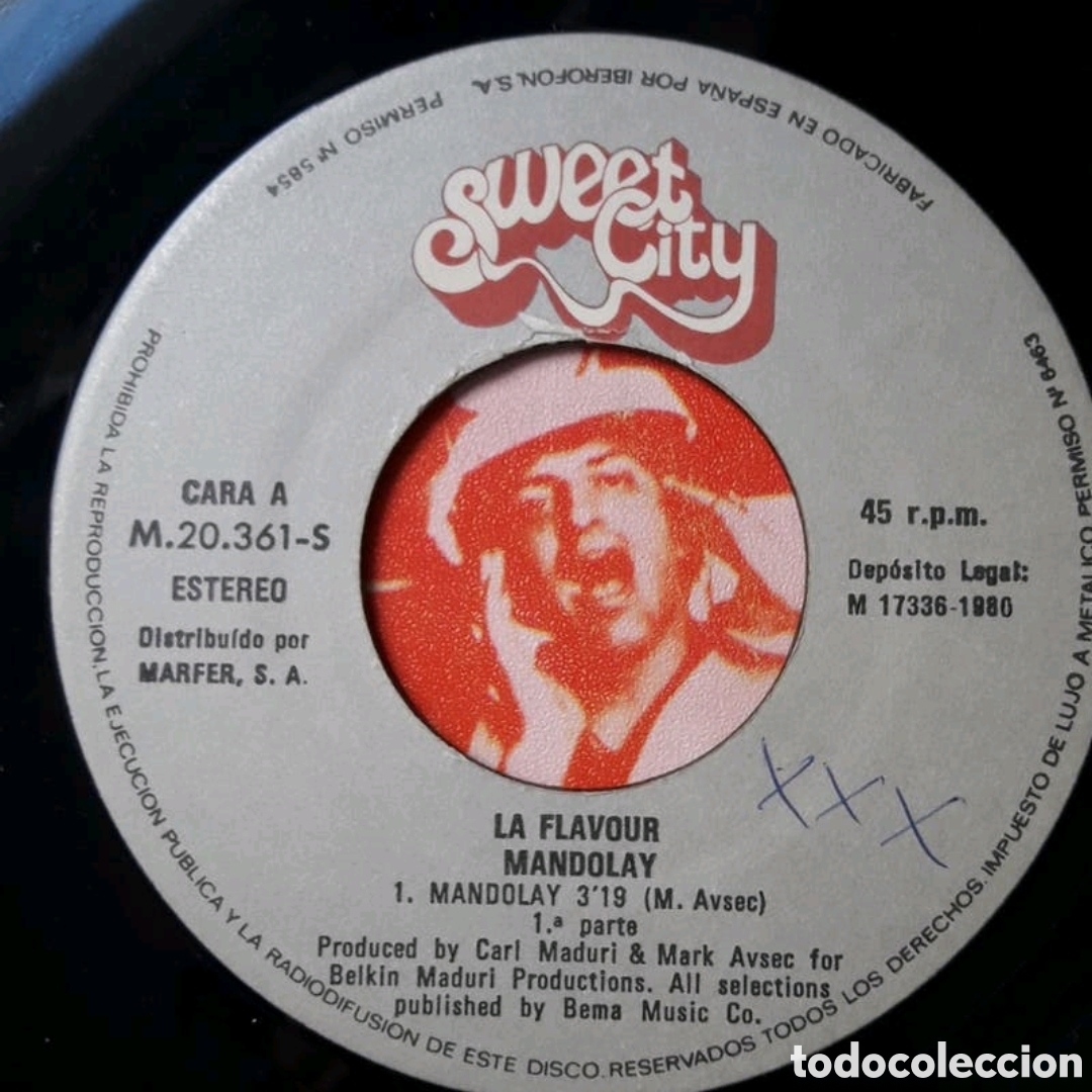 Discos de vinilo: Single La Flavour.&nbsp;Mandolay - Foto 3