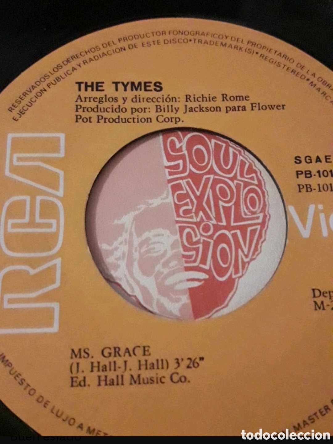Discos de vinilo: Single The Tymes. Ms. Grace / The Crutch - Foto 3