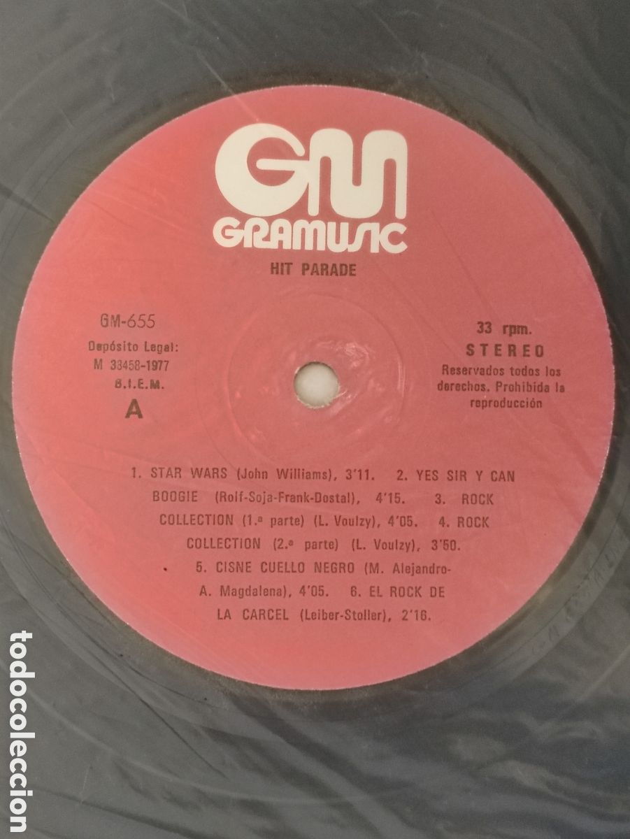 Discos de vinilo: Various &ndash; Hit Parade - Gramusic &ndash; GM-655 - 1977 - Foto 5