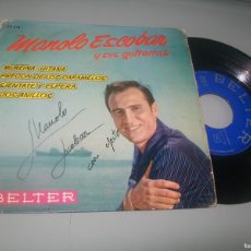 Discos de vinilo: MANOLO ESCOBAR - MI REINA GITANA + 3 MAS - BELTER DE 1962 ..EJEMPLAR FIRMADO EN SU CASA DE BENIDORM. Lote 379773124