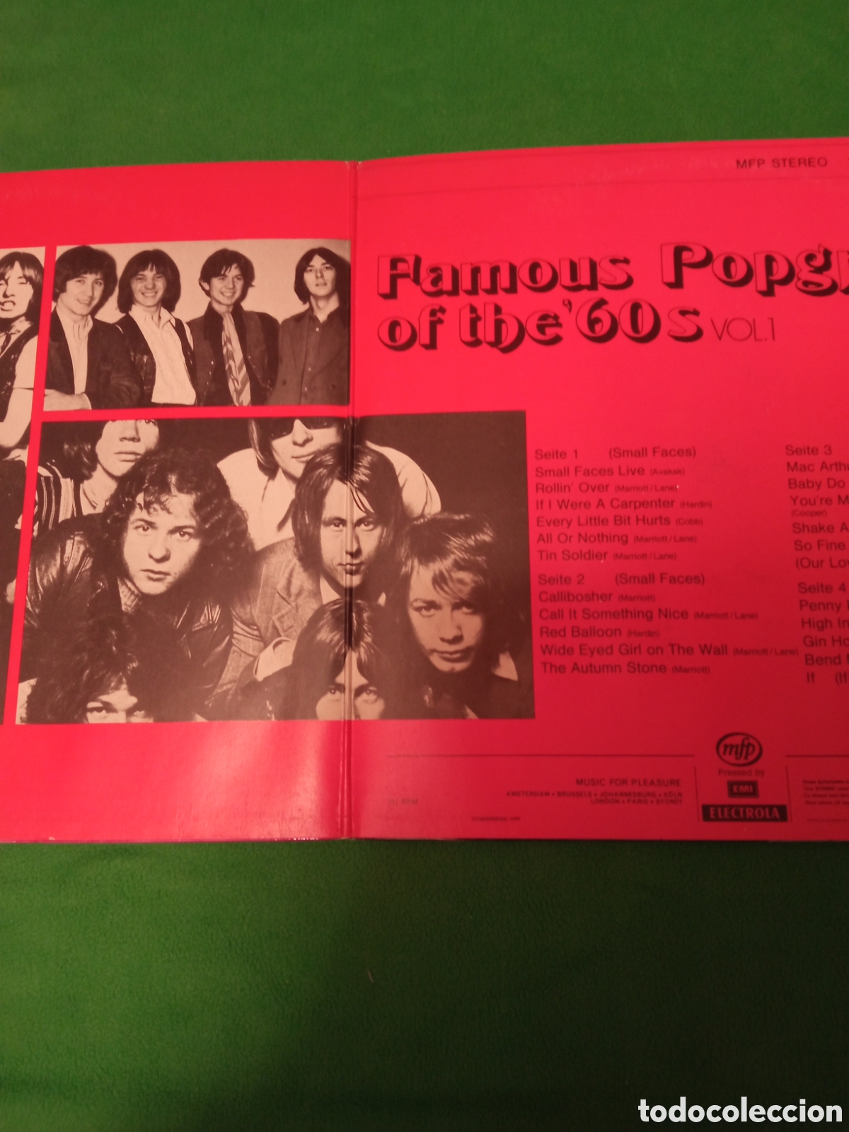 Discos de vinilo: Small Faces & Am&eacute;n Corner - Famous Popgroups - Foto 3