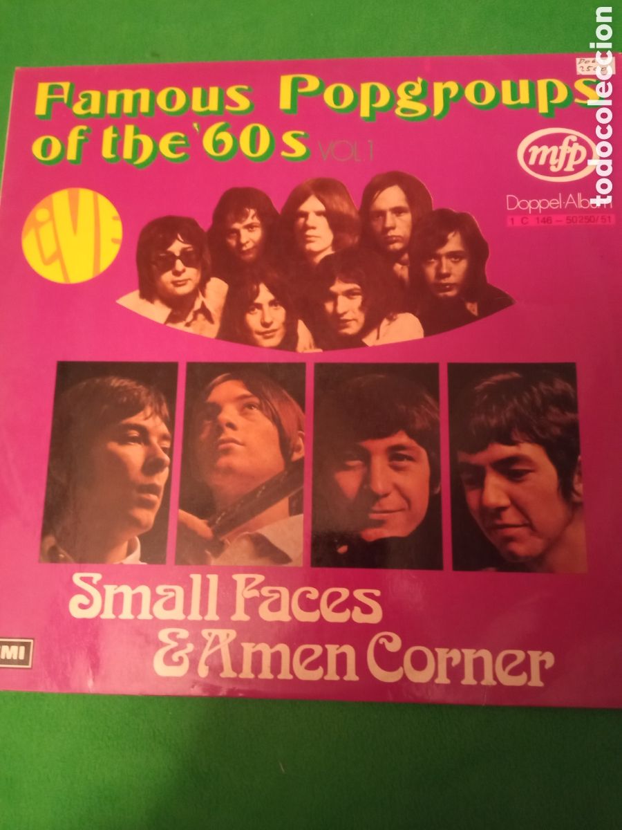 Discos de vinilo: Small Faces & Am&eacute;n Corner - Famous Popgroups - Foto 1