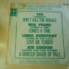 Discos de vinilo: EXCLUSIVO PARA RADIOS, EP, YES - DON´T KILL THE WHALE + 3, AÑO 1978, WEA EP-316 PROMOCIONAL. Lote 379835359