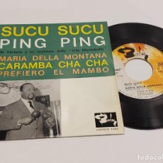Discos de vinilo: AL VERLANE Y SU ORQUESTA / SUCU SUCU PING PING + 3 / EP-BARCLAY / MBC. ***/***. Lote 379857534