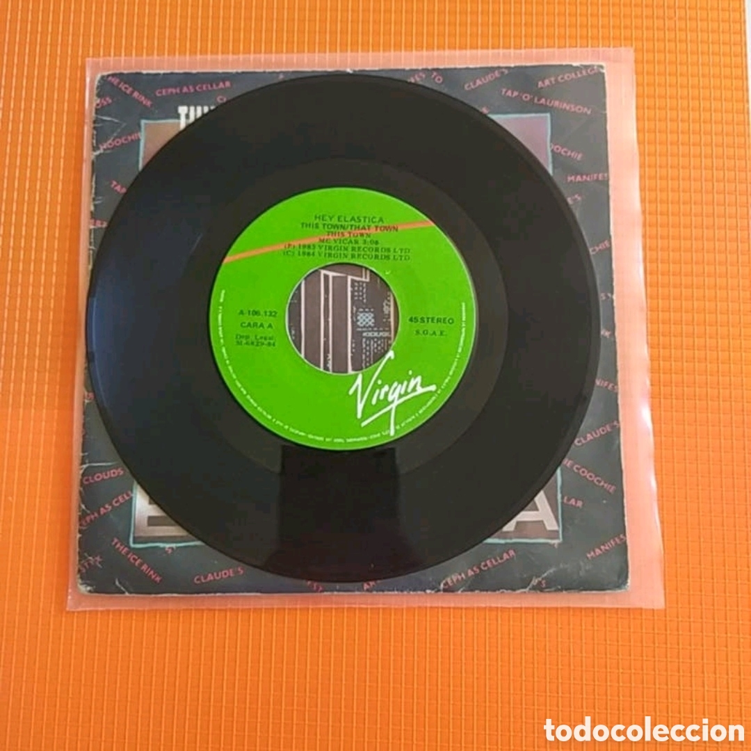 Discos de vinilo: Single Hey El&aacute;stica. This town / That town - Foto 3