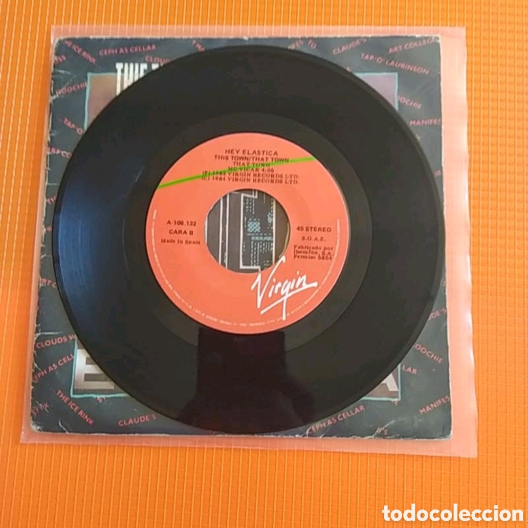 Discos de vinilo: Single Hey El&aacute;stica. This town / That town - Foto 4