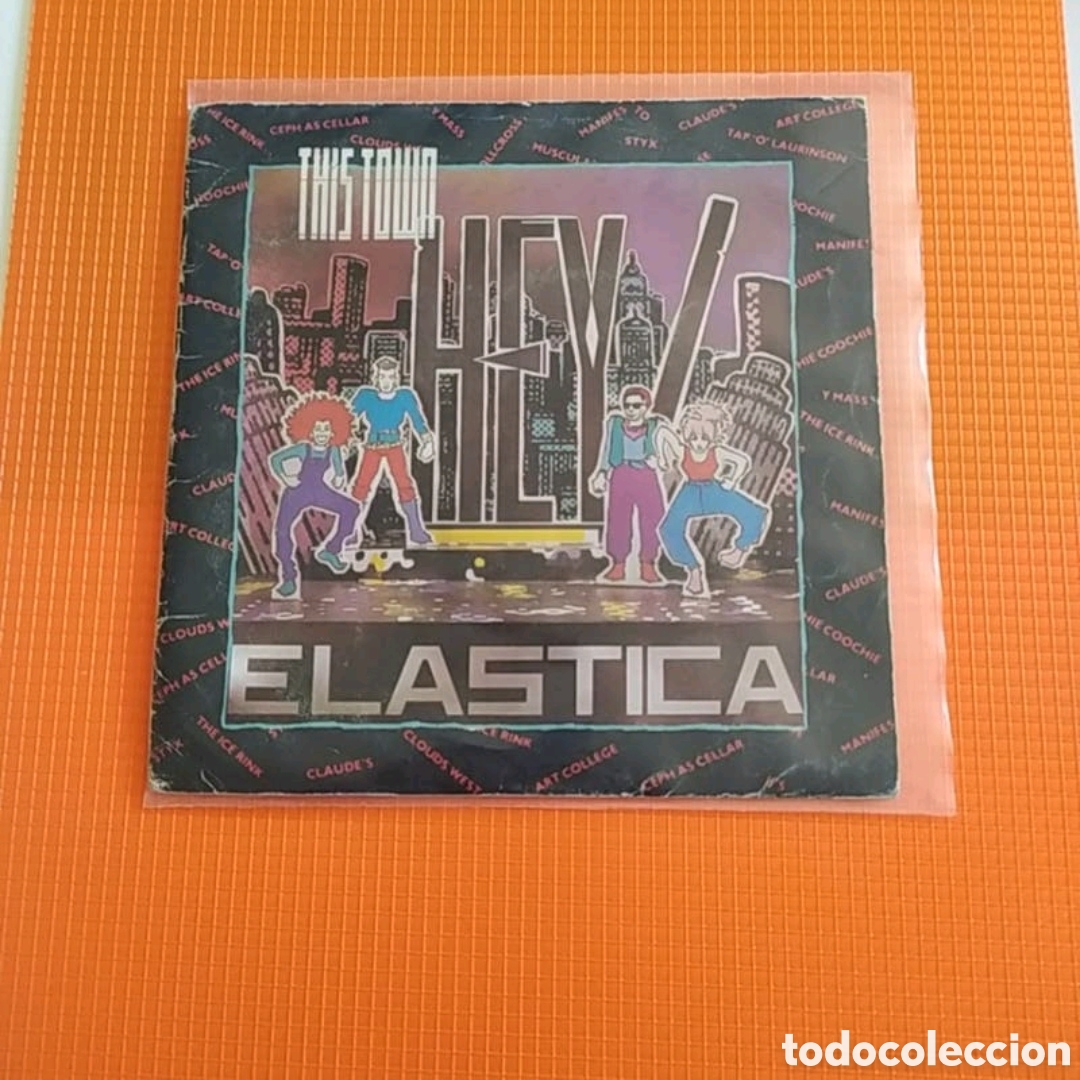 Discos de vinilo: Single Hey El&aacute;stica. This town / That town - Foto 1