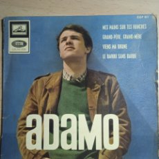Discos de vinilo: EP 7” ADAMO 1965.MES MAINS SUR TES HANCHES+3. Lote 379883234