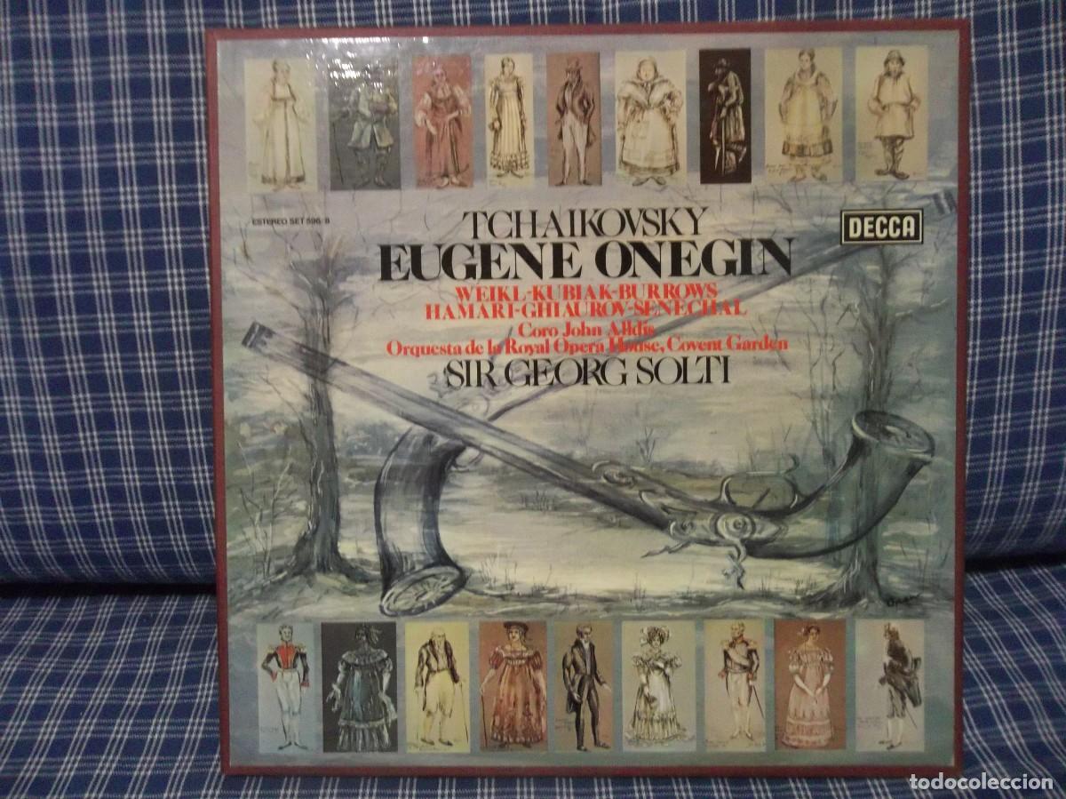 Discos de vinilo: Tchaikovsky: Eugene Onegin. DECCA 596/8 Album 3 LPs + libreto - Foto 1