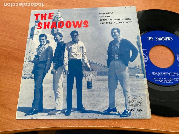 Discos de vinilo: THE SHADOWS (GERONIMO + 3) EP ESPA&Ntilde;A 1964 (EPI7) - Foto 1