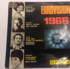Discos de vinilo: DOMENICO MODUGNO/DIOS MIO COMO TE QUIERO/SINGLE FESTIVAL EUROVISION 1966.. Lote 380259009