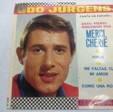 Discos de vinilo: UDO JURGENS/MERCI CHERIE/SINGLE FESTIVAL EUROVISION 1966.. Lote 380260529