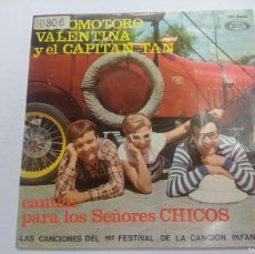 Discos de vinilo: LOCOMOTORO,VALENTINA Y EL CAPITAN TAN/SINGLE LAS CANCIONES DEL I FESTIVAL INFANTIL.. Lote 380265534