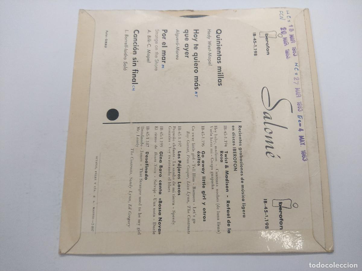 Discos de vinilo: SALOME/QUINIENTAS MILLAS/SINGLE. - Foto 3