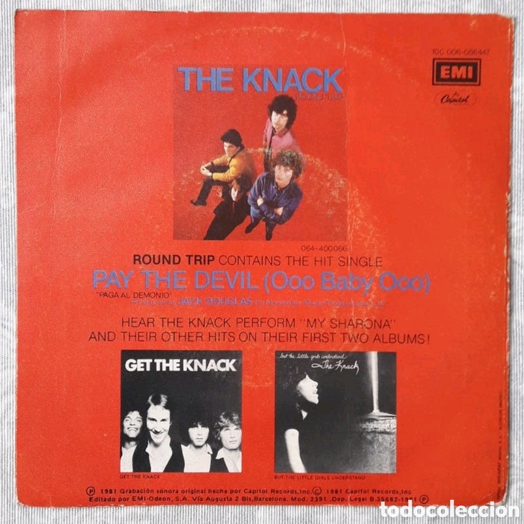 Discos de vinilo: Single The Knack. Pay the Devil (Paga al demonio) - Foto 2