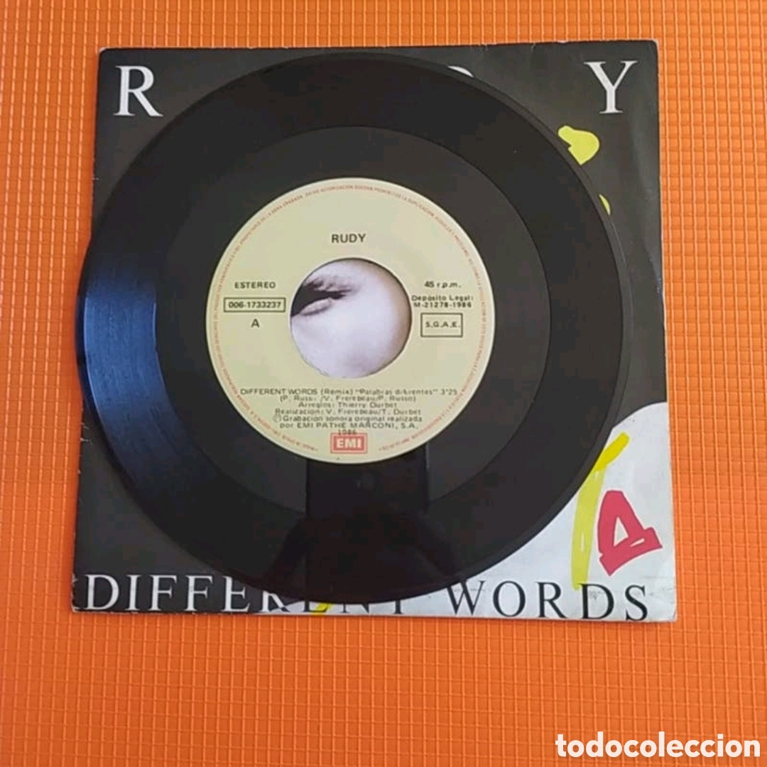 Discos de vinilo: Single Rudy. Different words - Foto 3
