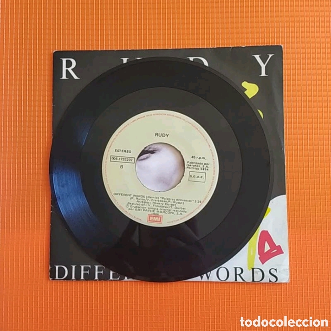 Discos de vinilo: Single Rudy. Different words - Foto 4