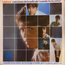 Discos de vinilo: RAPHAEL - CANCIONES DE LA PELICULA ”CUANDO TU NO ESTAS” - BSO - EP - HISPAVOX - ESPAÑA - 1966.