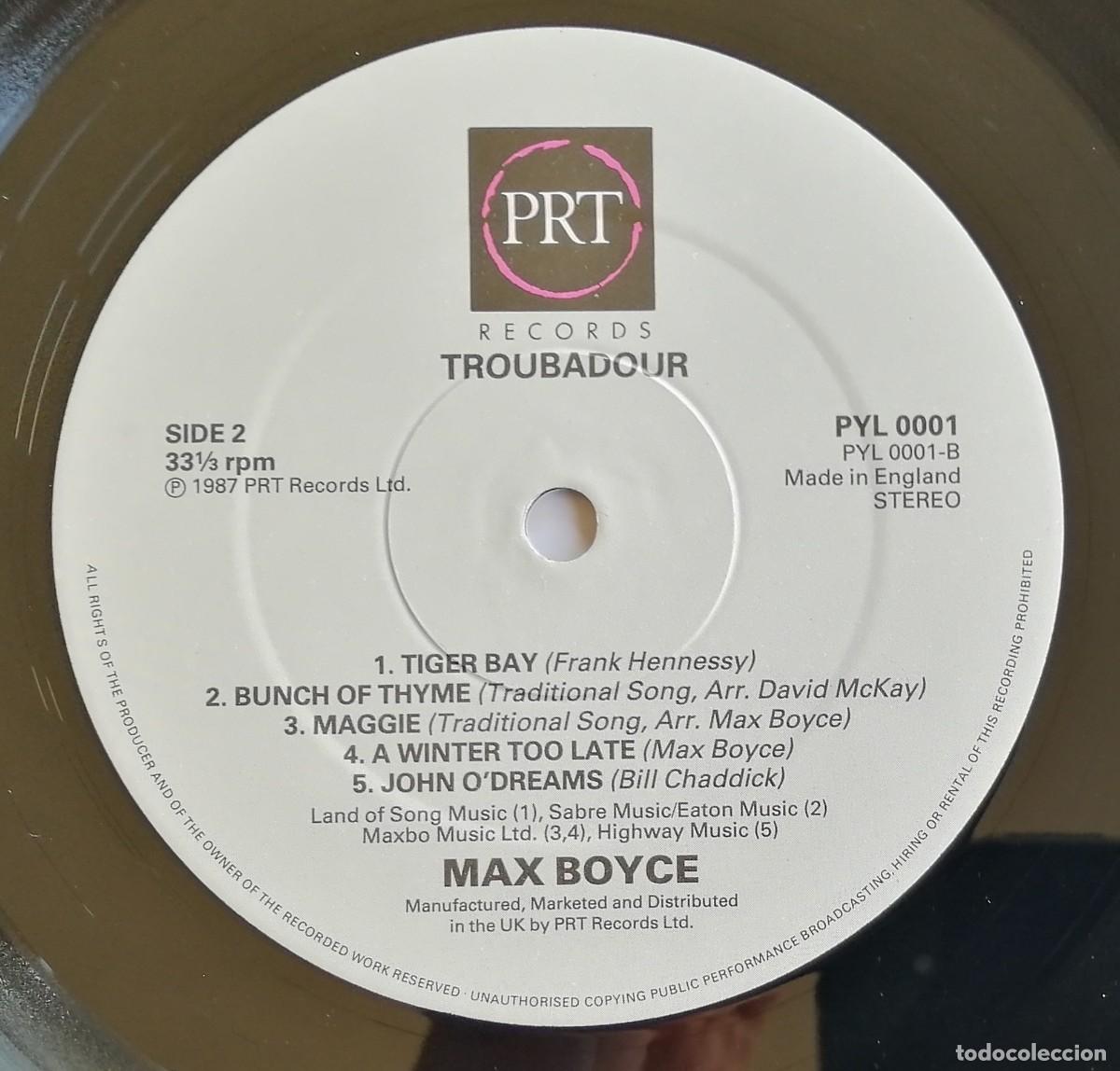 Discos de vinilo: Max Boyce, Troubadour, PRT PYL 0001 - Foto 6
