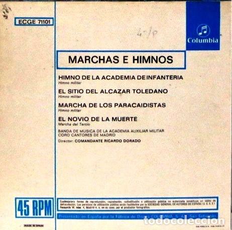 Discos de vinilo: MARCHASD E HIMNOS - ACADEMIA DE INFANTERIA - SINGLE - Foto 2