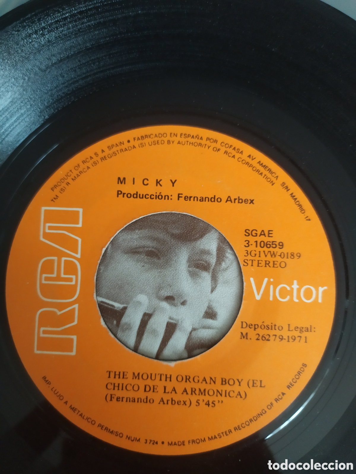 Discos de vinilo: Single Micky. El chico de la arm&oacute;nica / Sigueme - Foto 3