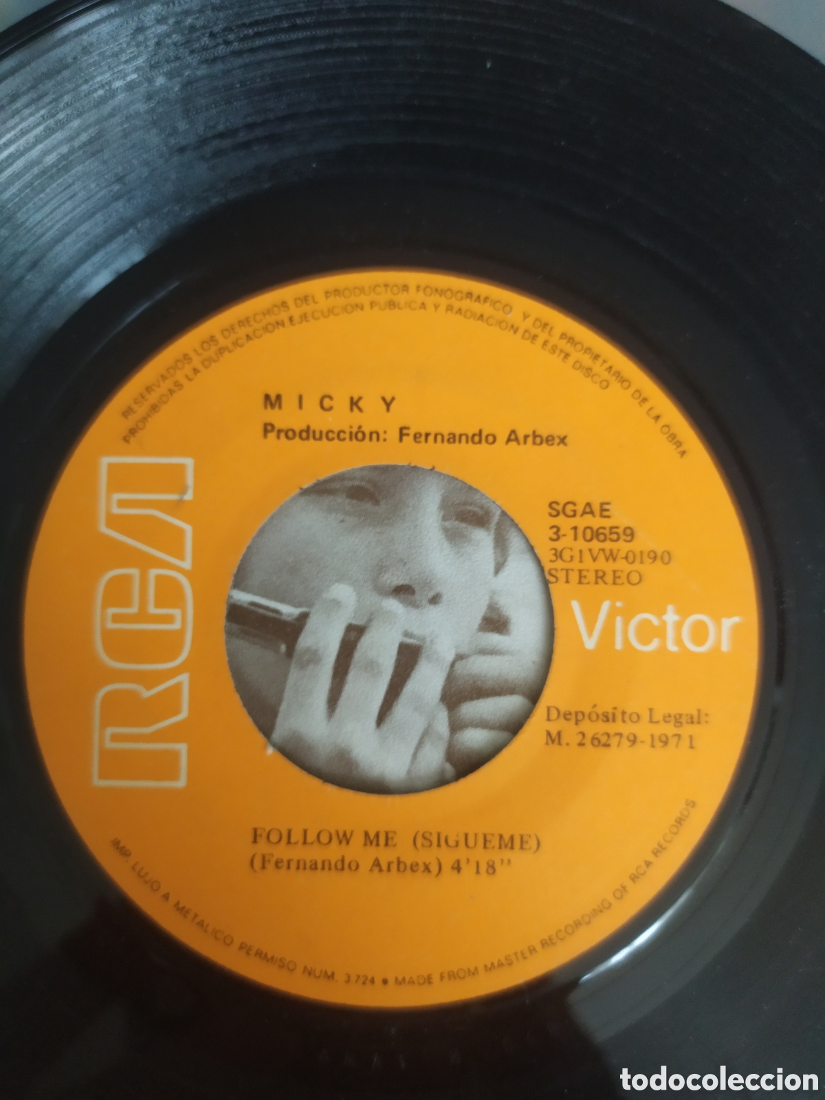 Discos de vinilo: Single Micky. El chico de la arm&oacute;nica / Sigueme - Foto 4
