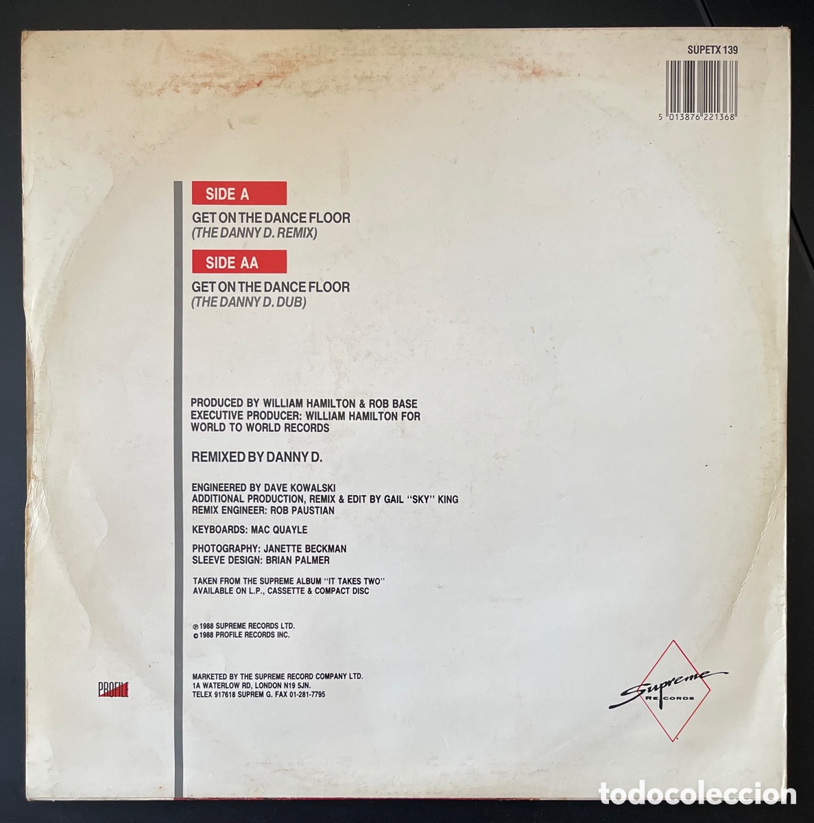 Discos de vinilo: Rob base & D.J. Rock - Foto 2