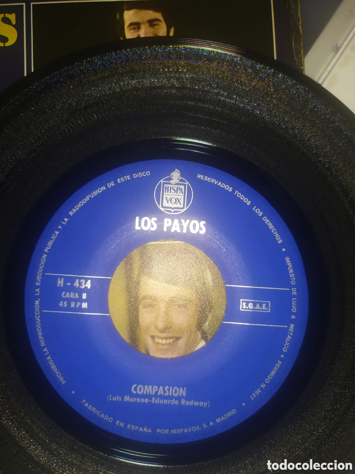 Discos de vinilo: Single Los Payos. Mar&iacute;a Isabel / Compasion - Foto 4
