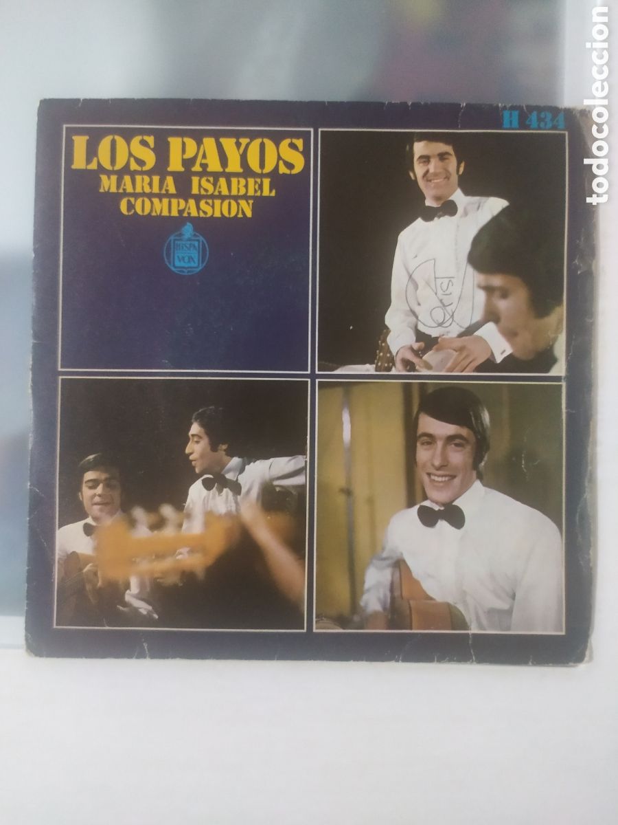 Discos de vinilo: Single Los Payos. Mar&iacute;a Isabel / Compasion - Foto 1