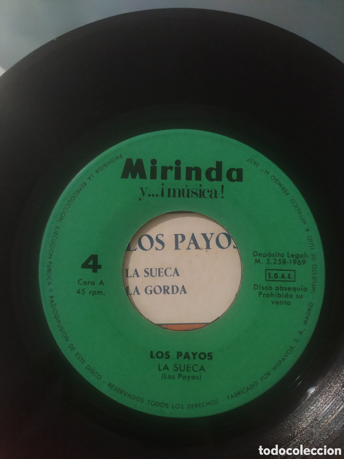 Discos de vinilo: Single Los Payos. La sueca / La gorda - Foto 3