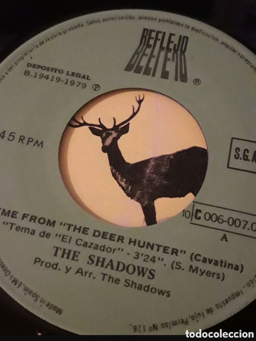 Discos de vinilo: Single The shadows. El cazador - Foto 3