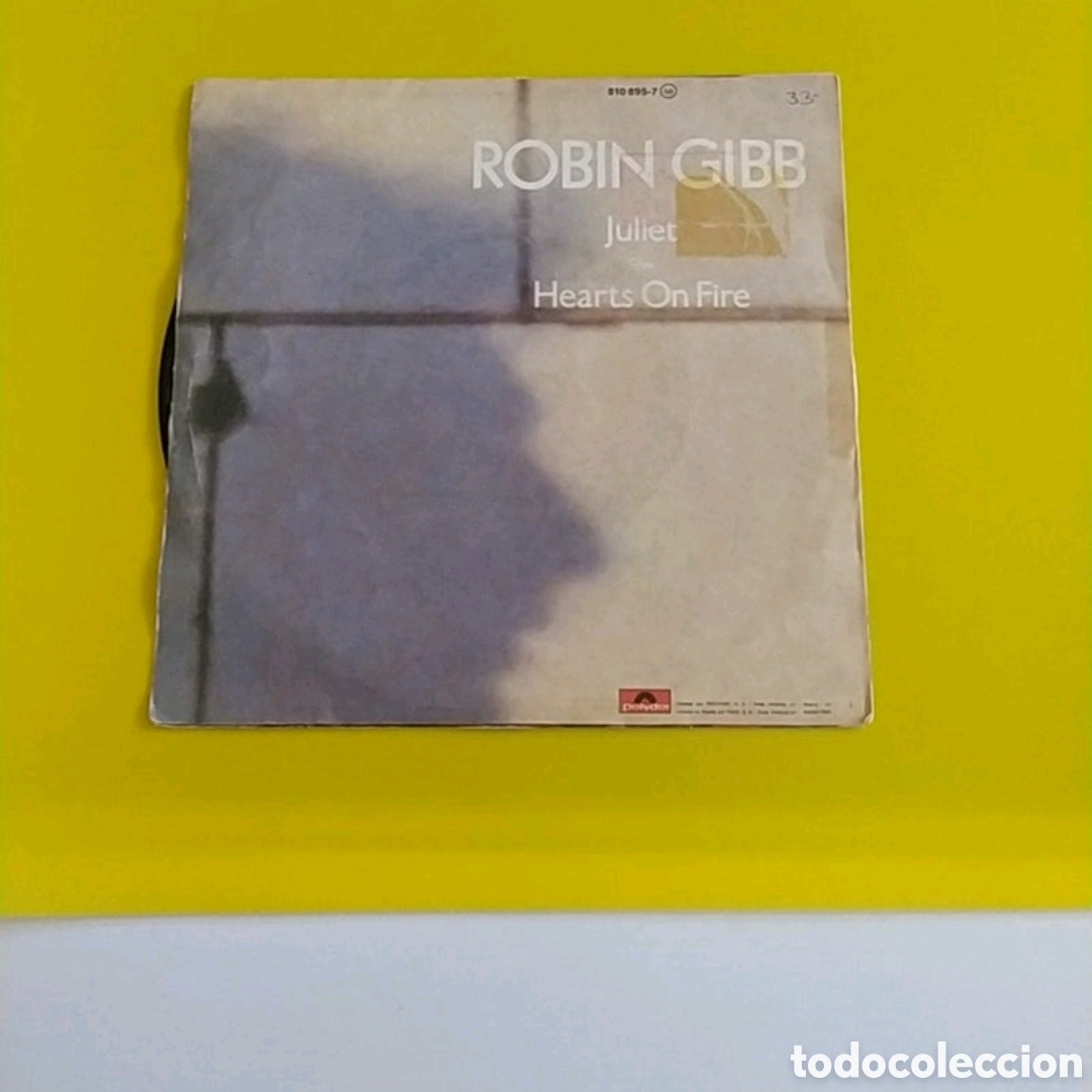 Discos de vinilo: Single Robin Gibb. Juliet / Hearts on fire - Foto 2