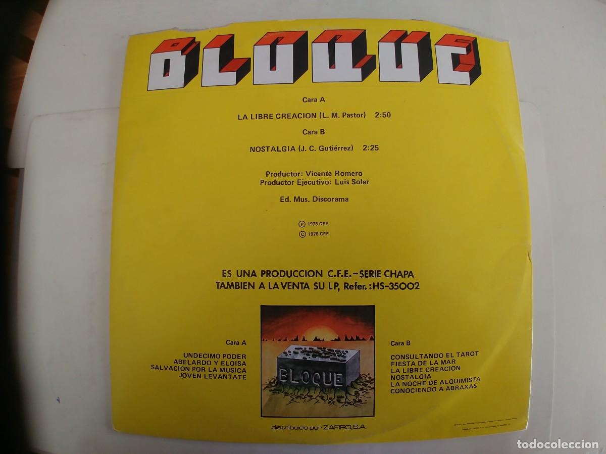 Discos de vinilo: BLOQUE-MAXI LIBRE CREACION - Foto 2