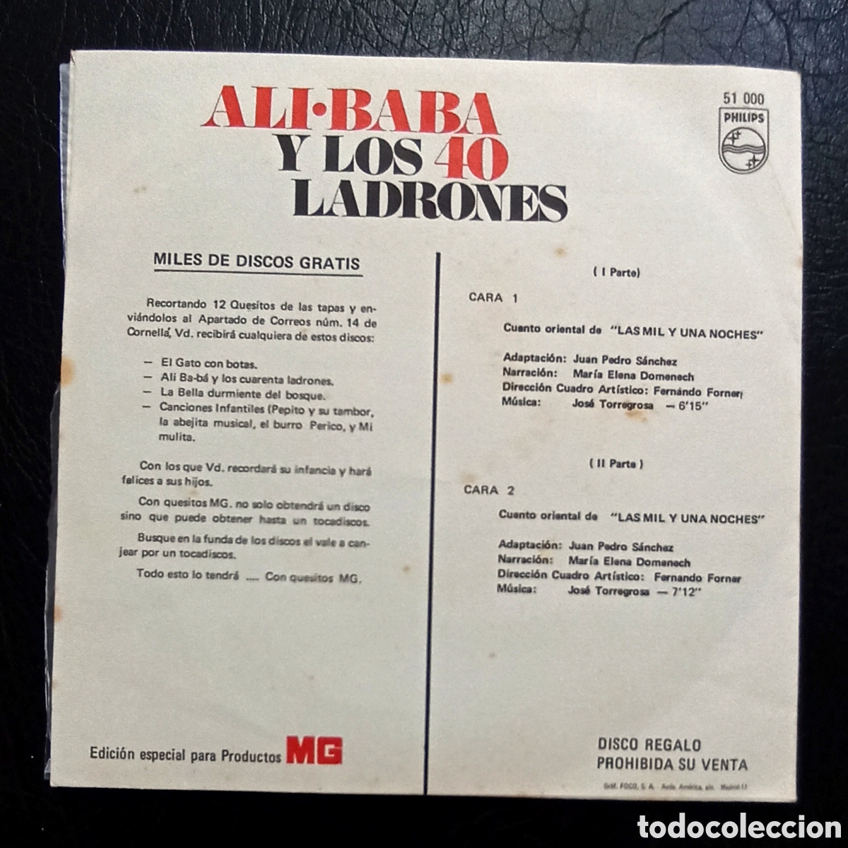 Discos de vinilo: SINGLE ALI BABA Y LOS 40 LADRONES - PHILIPS 1969 - Foto 4