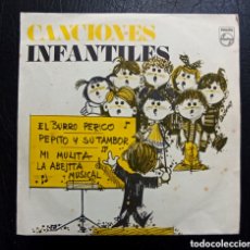 Discos de vinilo: SINGLE CANCIONES INFANTILES - EL BURRO PERICO - MI MULITA... PHILIPS 1969. Lote 380509879