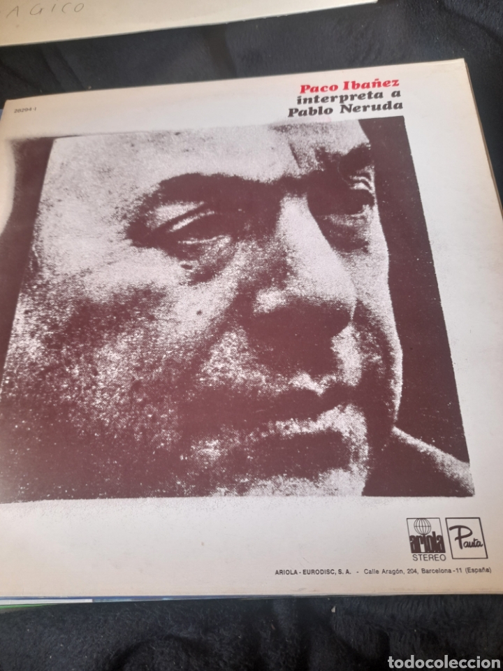 Discos de vinilo: Vinilo, Paco Ib&aacute;&ntilde;ez interpreta a Pablo Neruda y Cuarteto Cedron - Foto 1